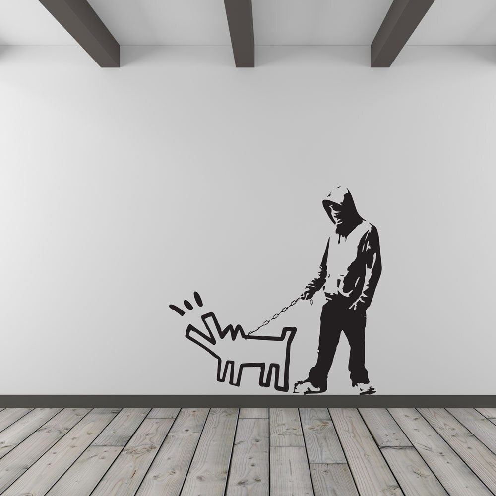 Трафаретное граффити Бэнкси