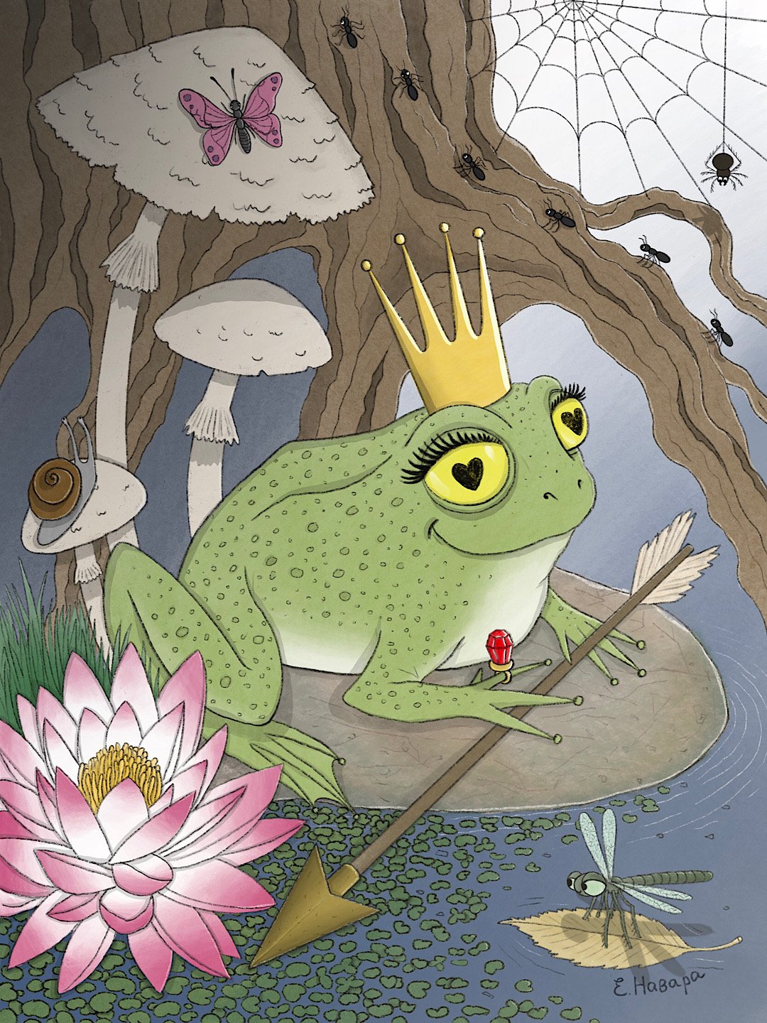 Раскраска к сказке Царевна лягушка