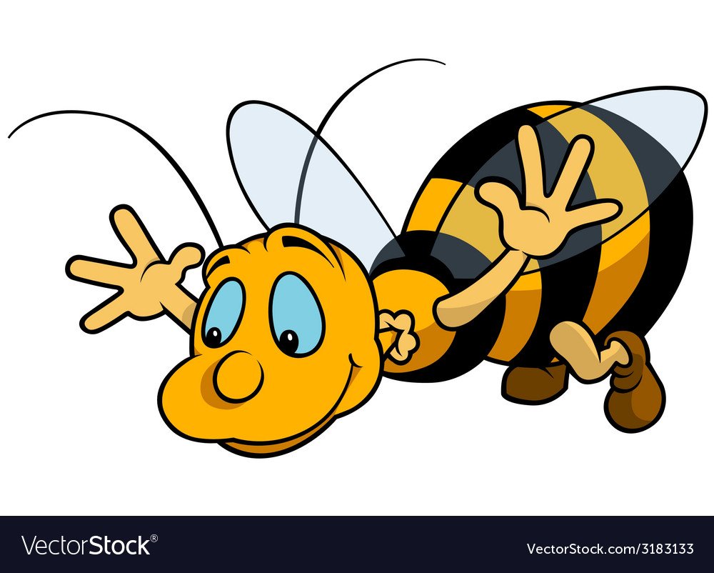 Шмель летающий мультяшка