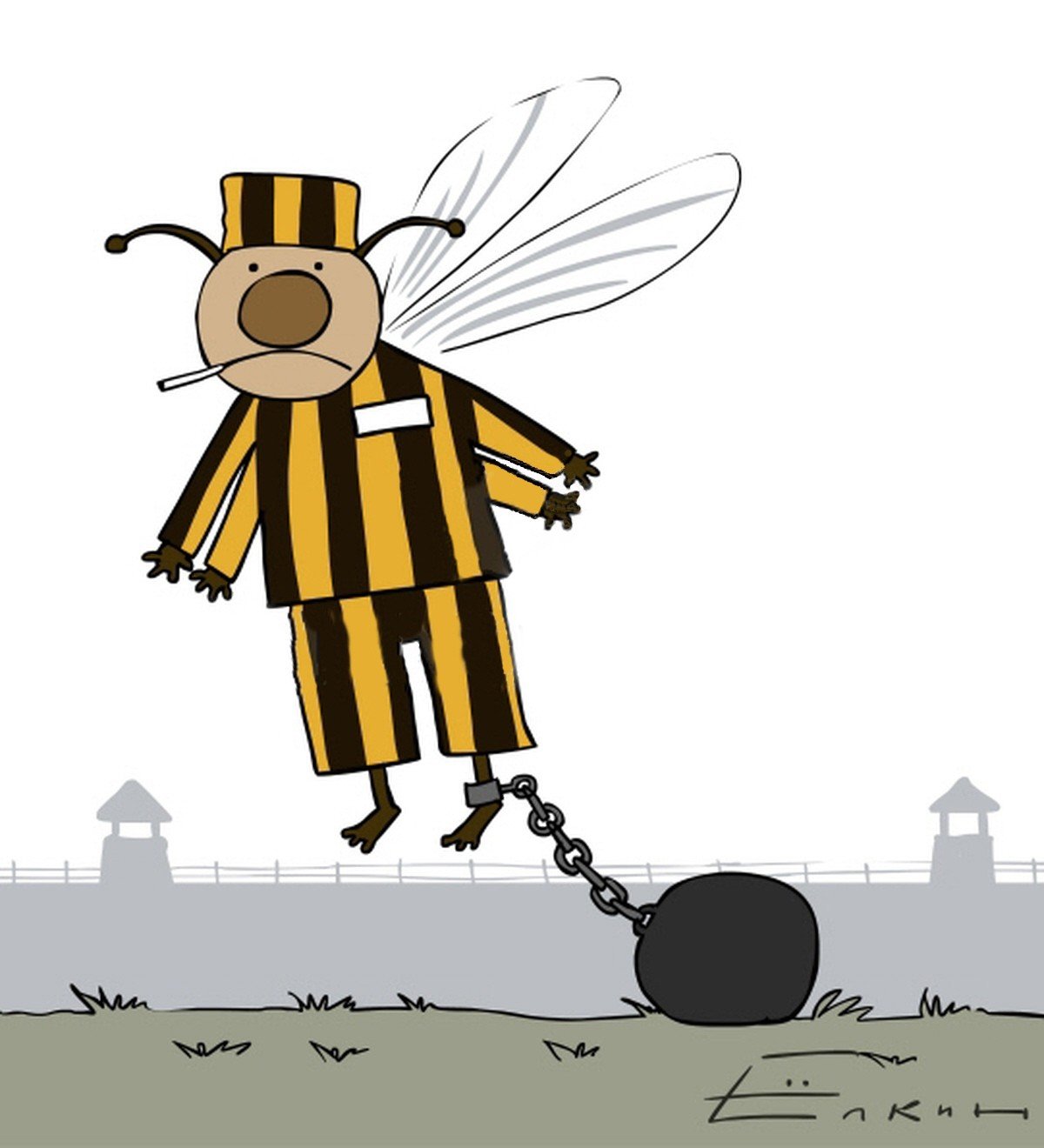 Пчела карикатура