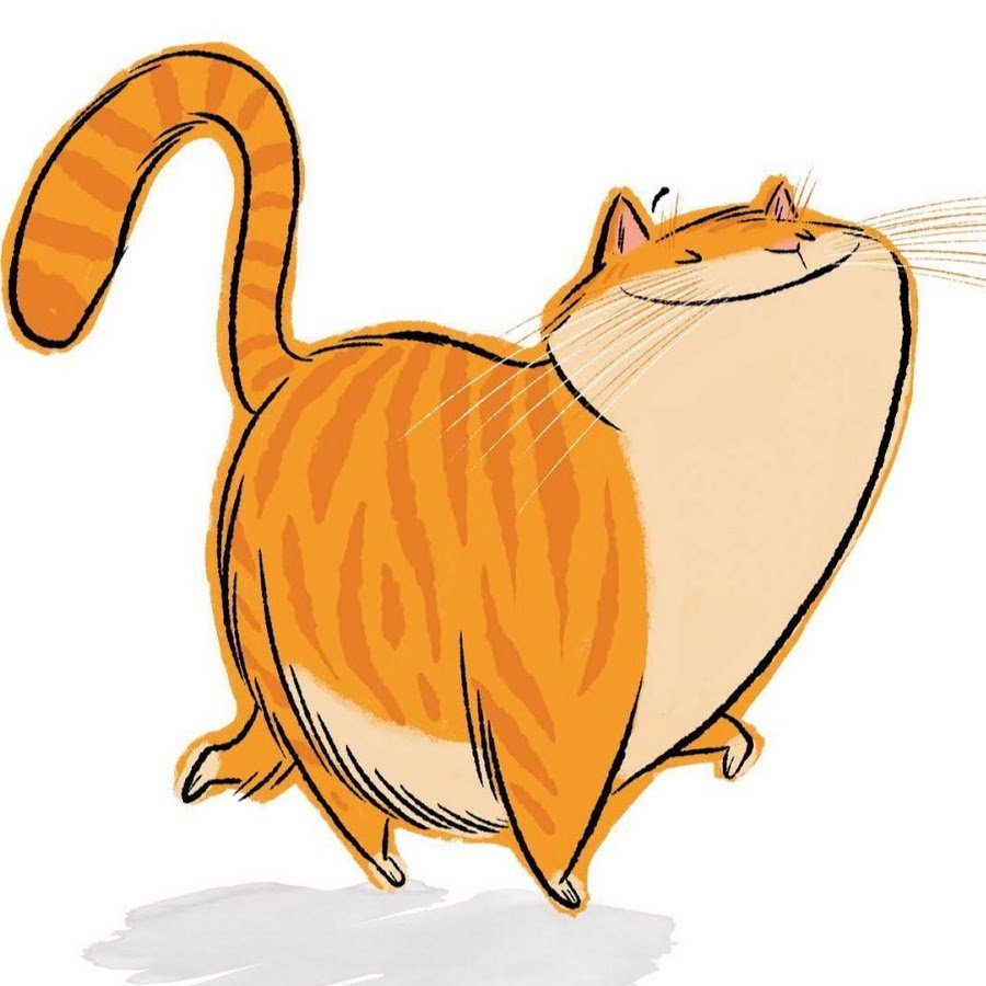 Рыжий кот мультяшный