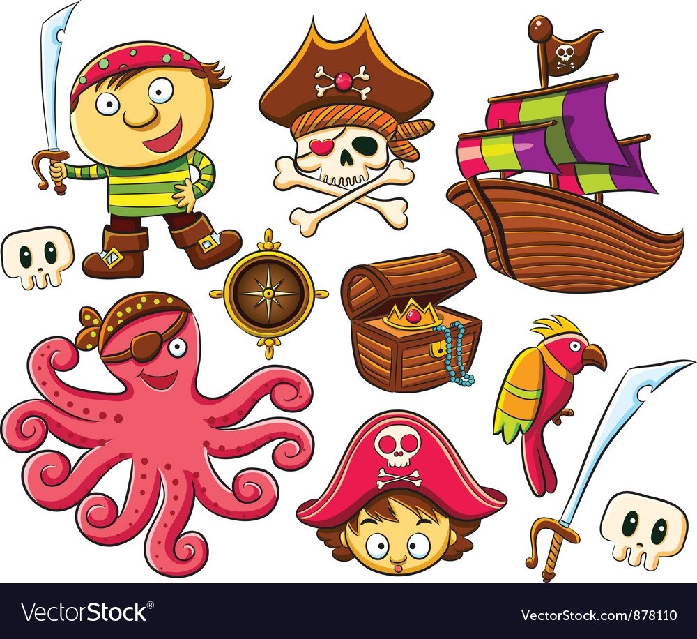 Пиратские наклейки для детей