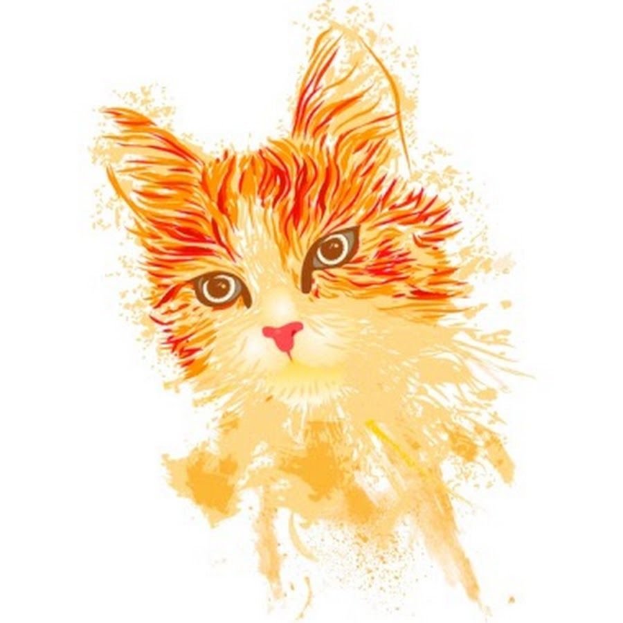 Смешной кот рисунок