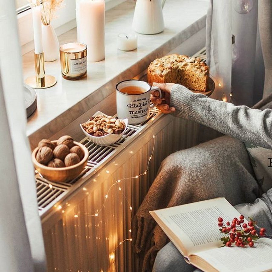 Чашка кофе с пледом