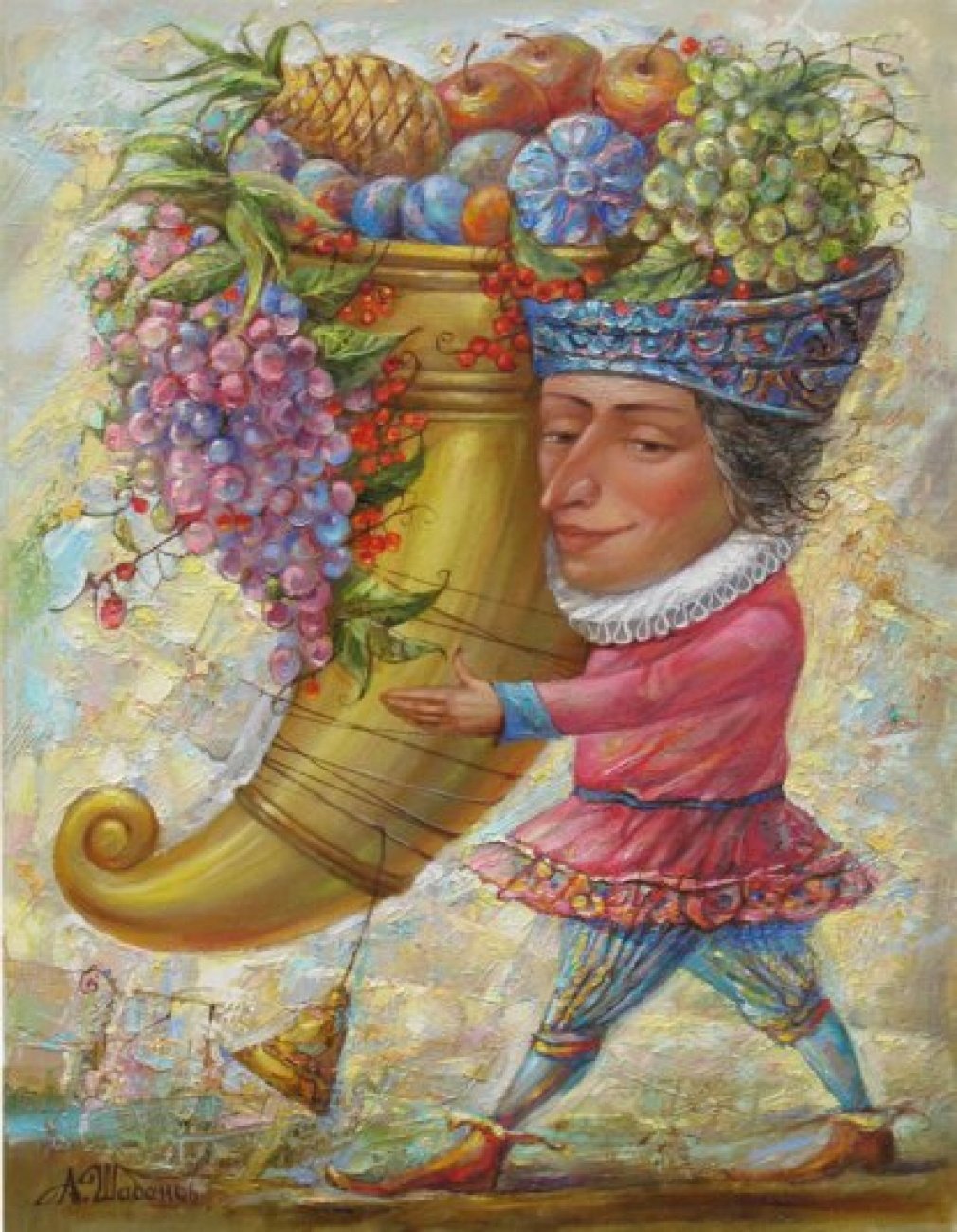 Оберег "Рог изобилия" микс, керамика