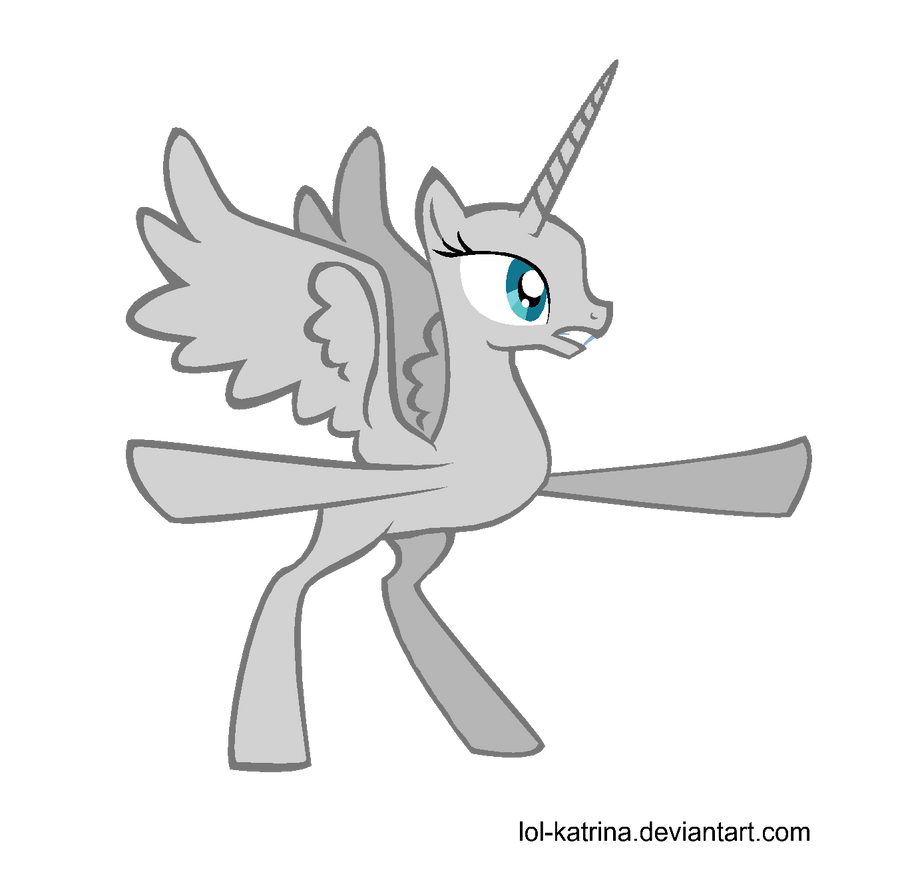 Base пони Аликорн белый