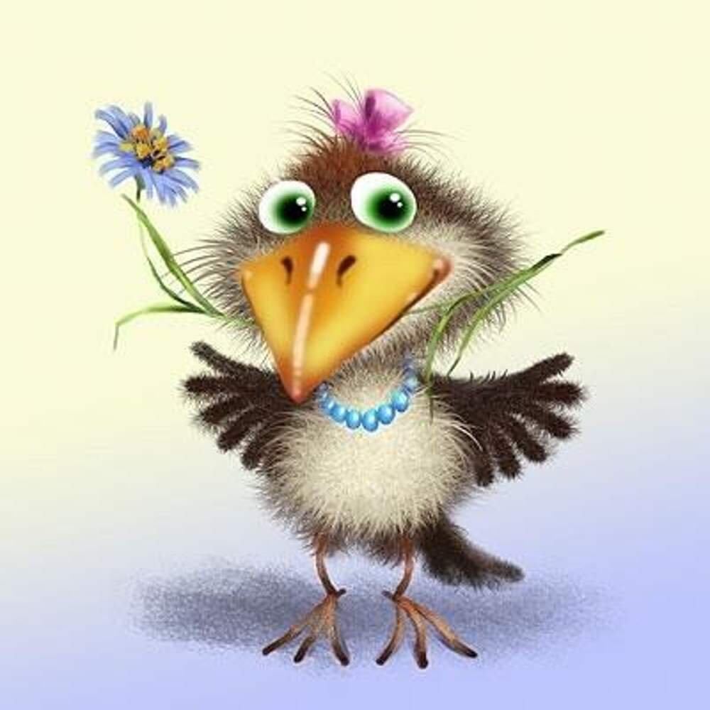 Прикольная ворона