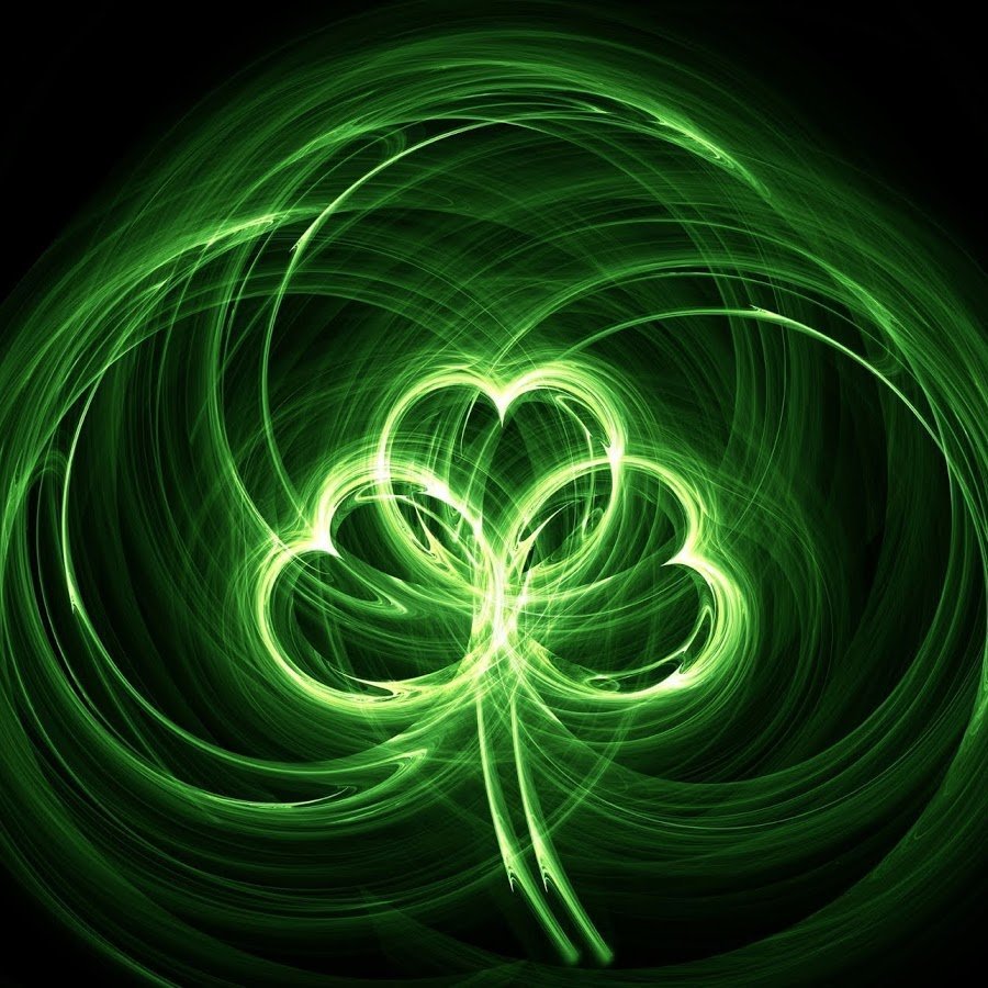 Неоновый четырёхлистный Клевер