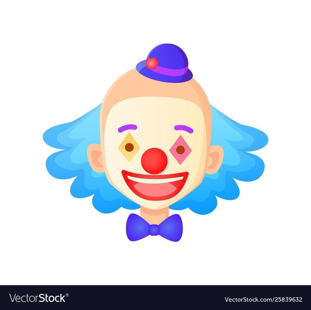 Лицо клоуна вектор