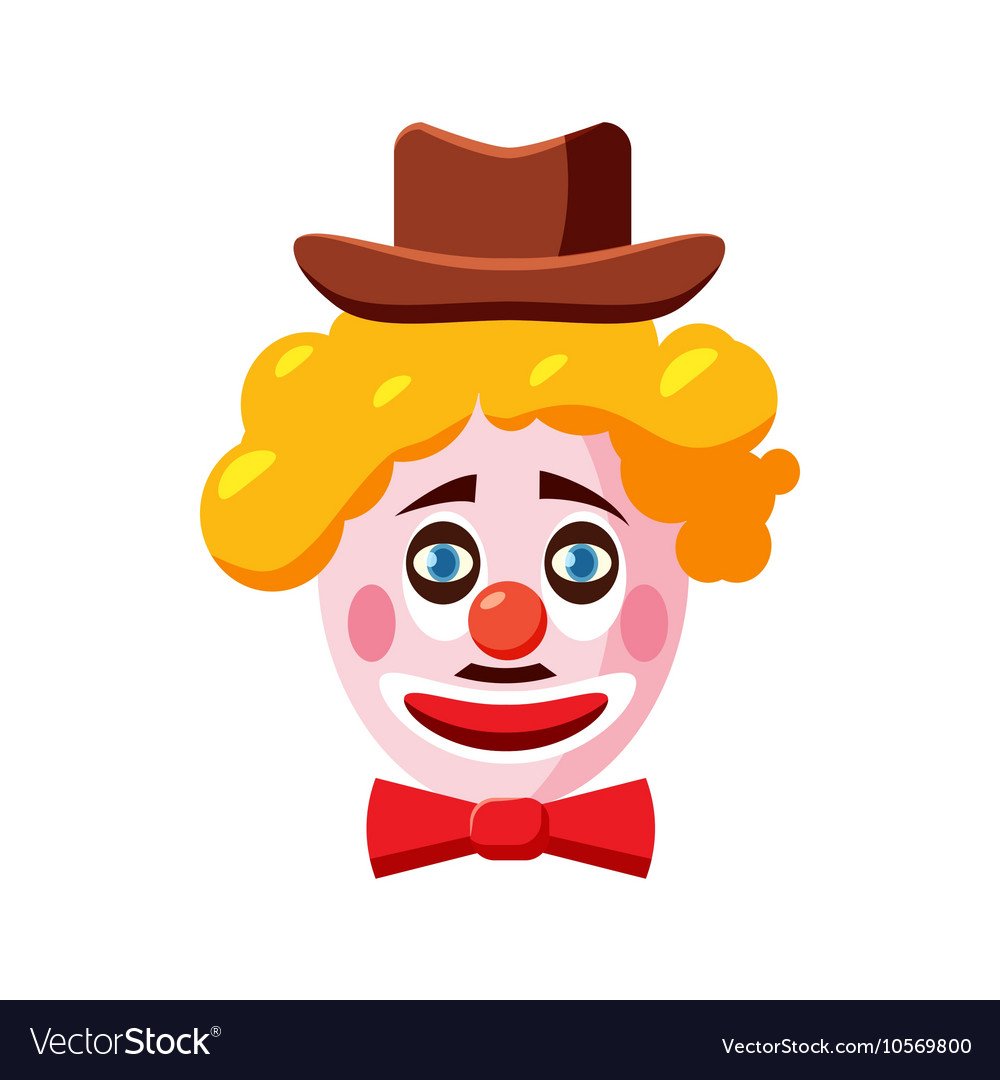Голова клоуна вектор