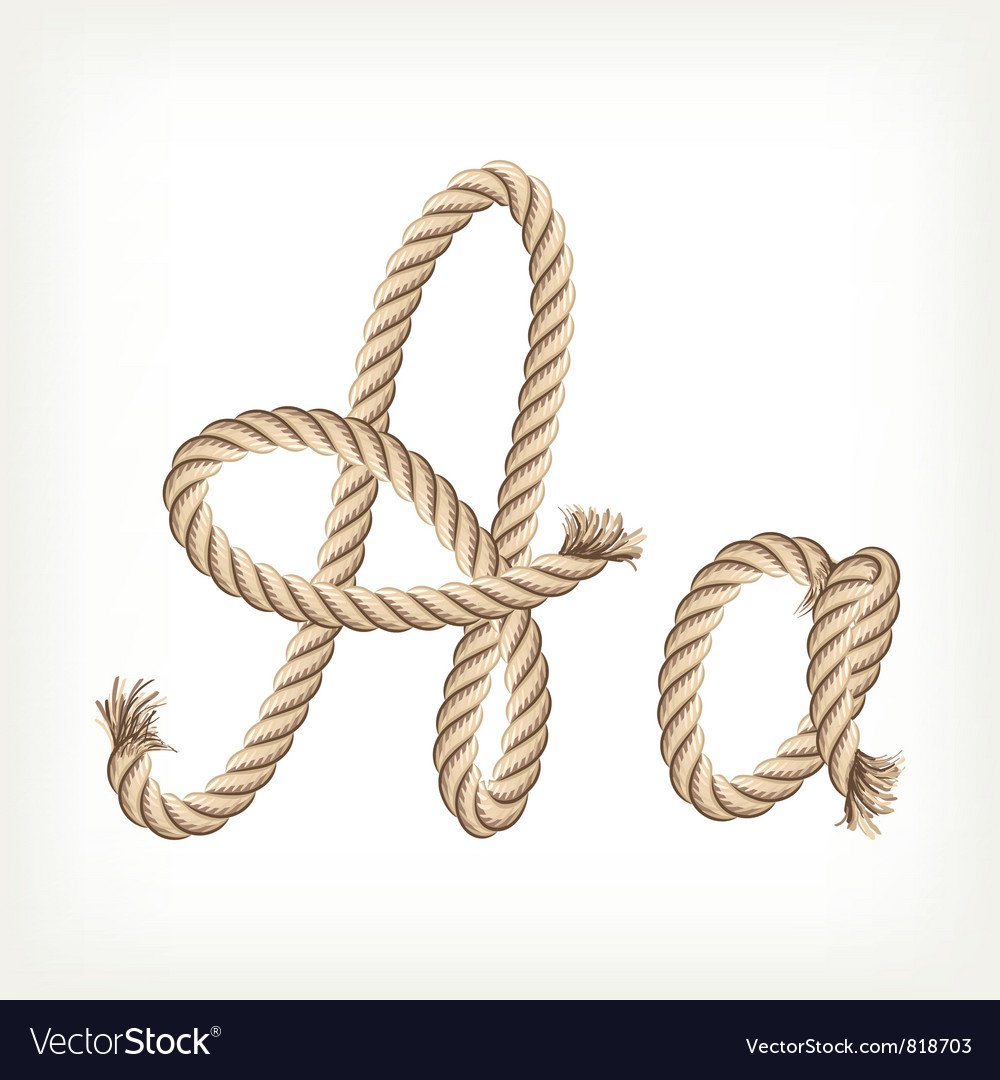 Буквы из веревки