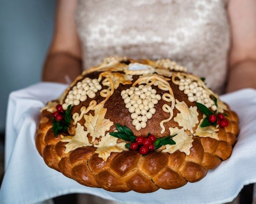 Свадебный каравай золотой Колос