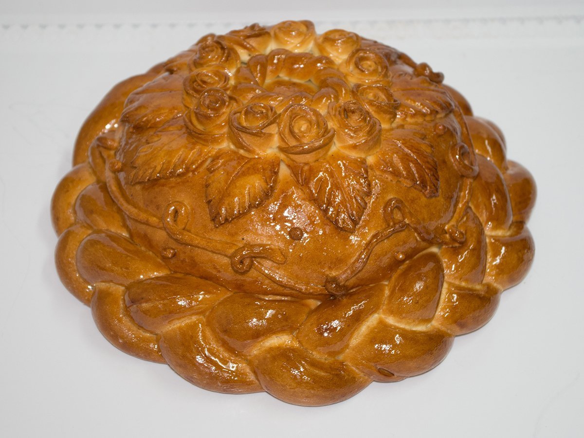 Свадебный каравай золотой Колос