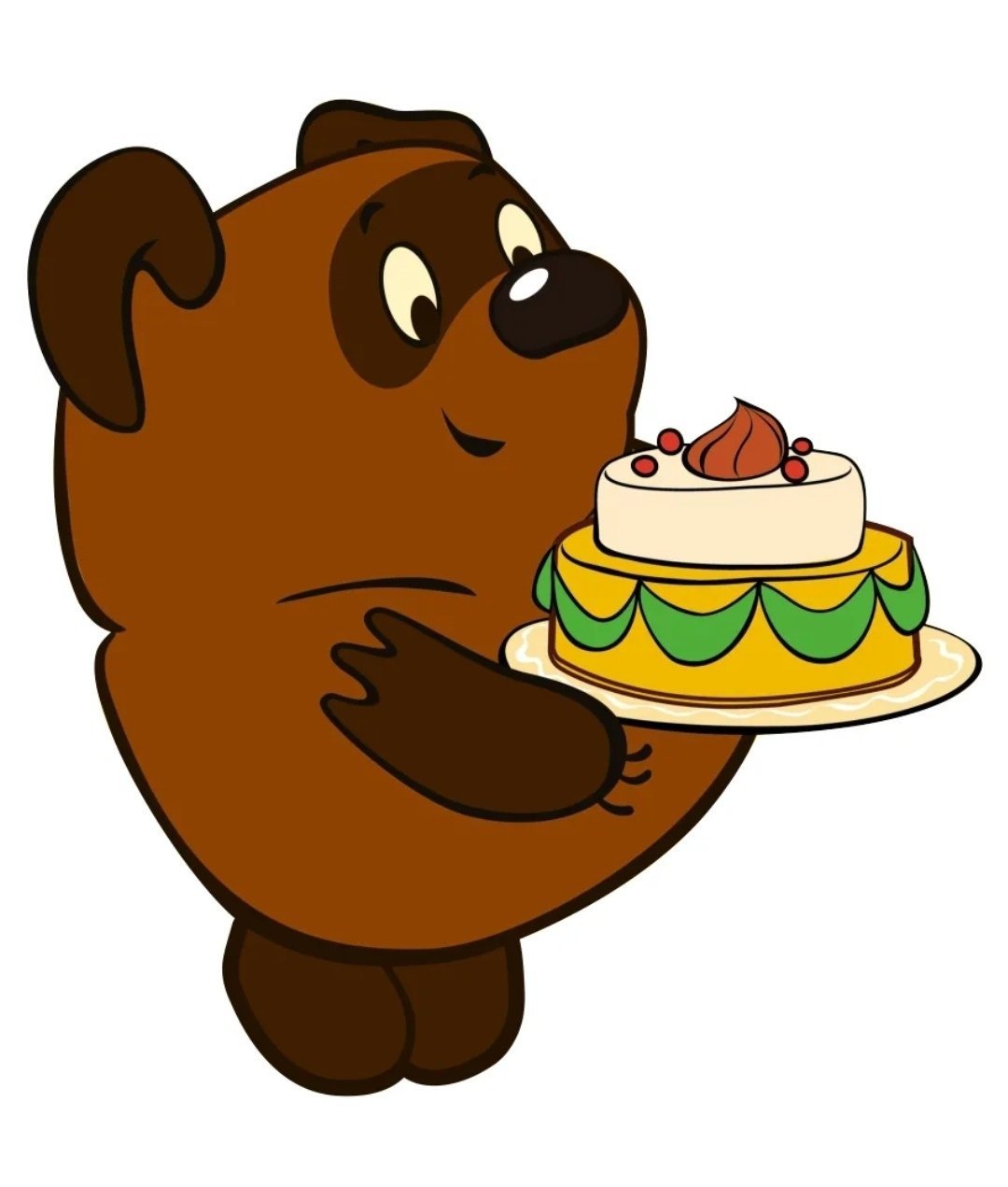 Винни пух с подарком