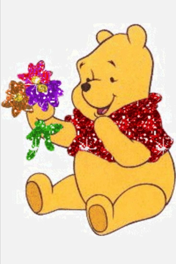 Винни пух с цветочком