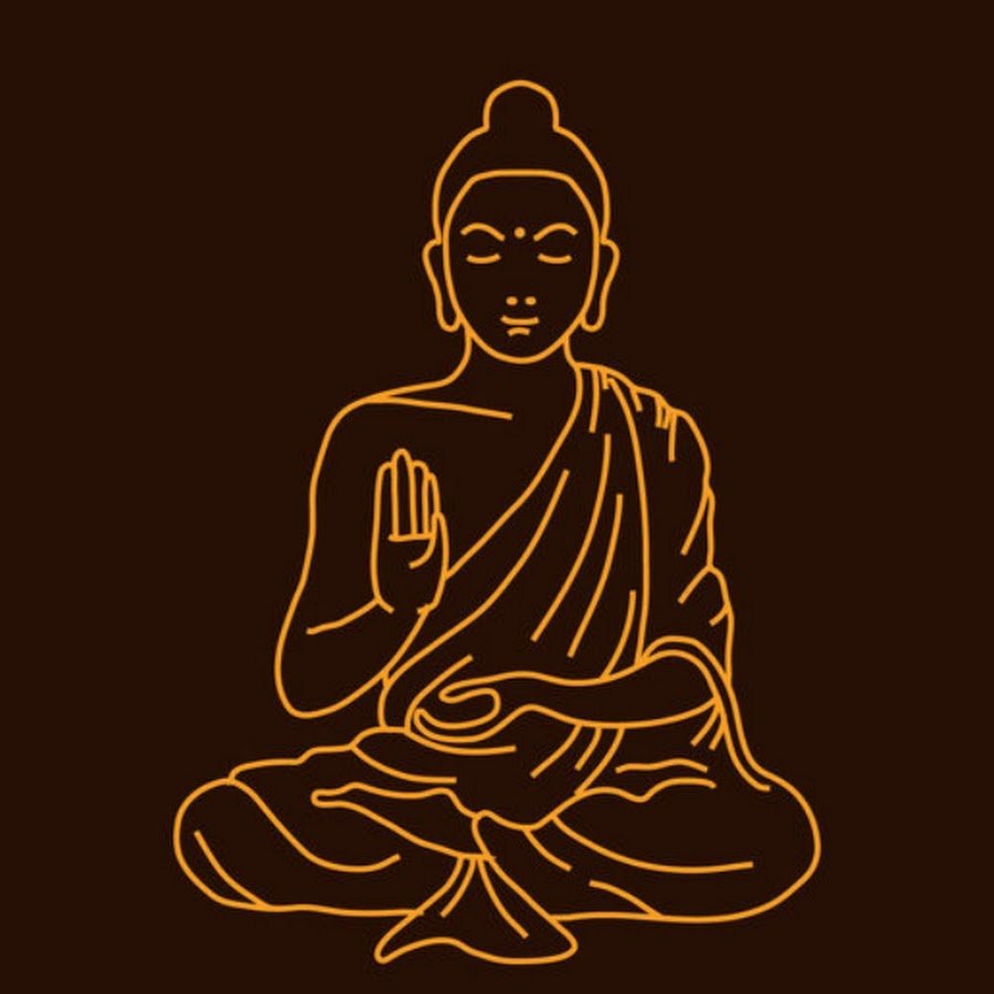 Будда на белом фоне