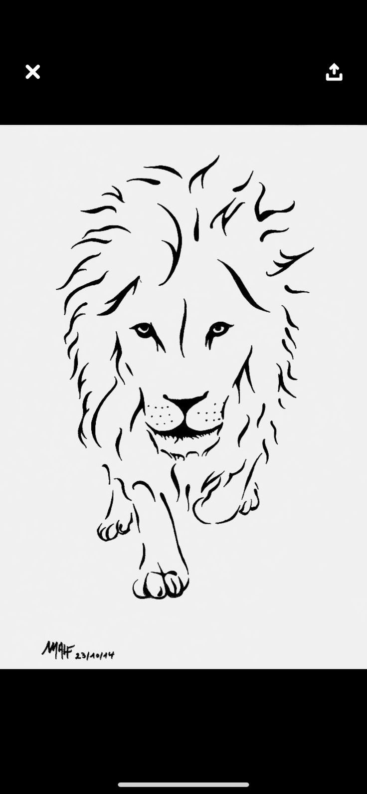 Лев тату эскиз