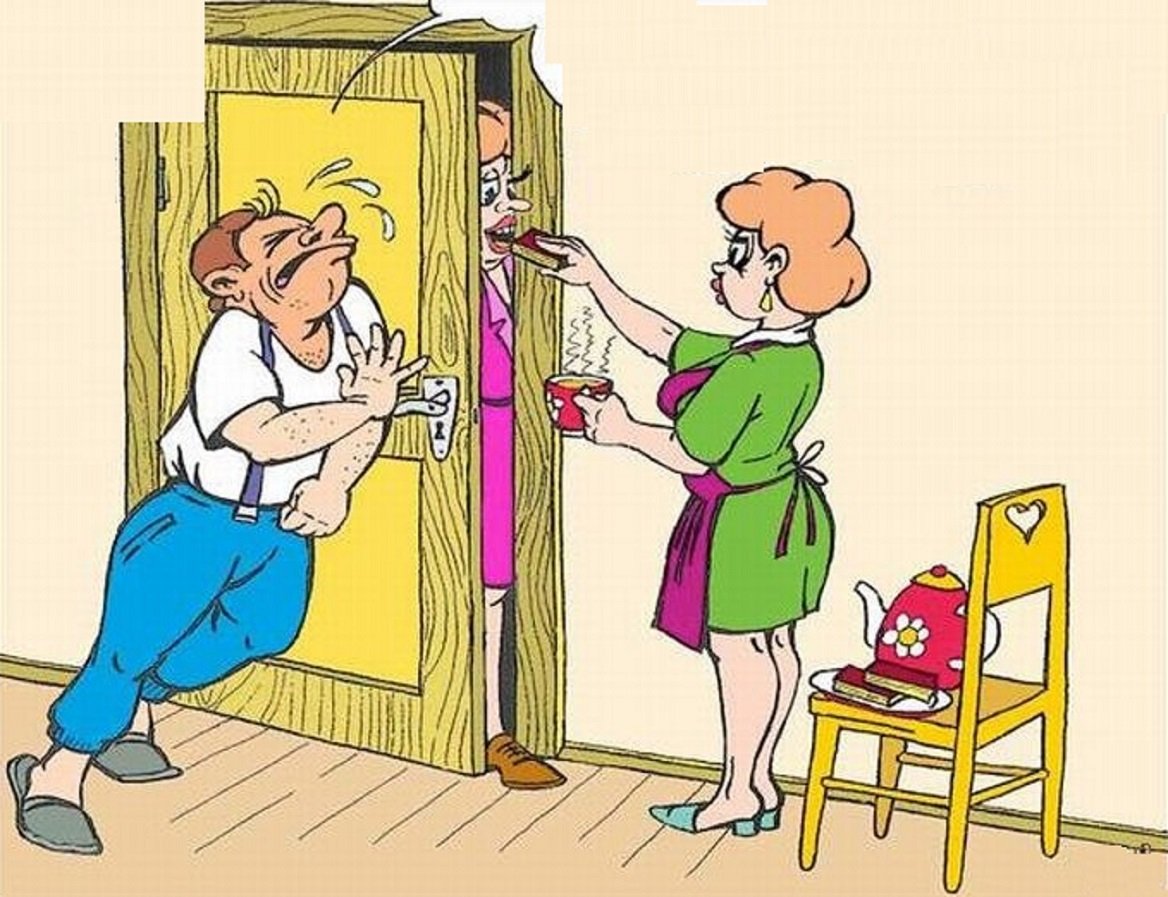 Теща карикатура