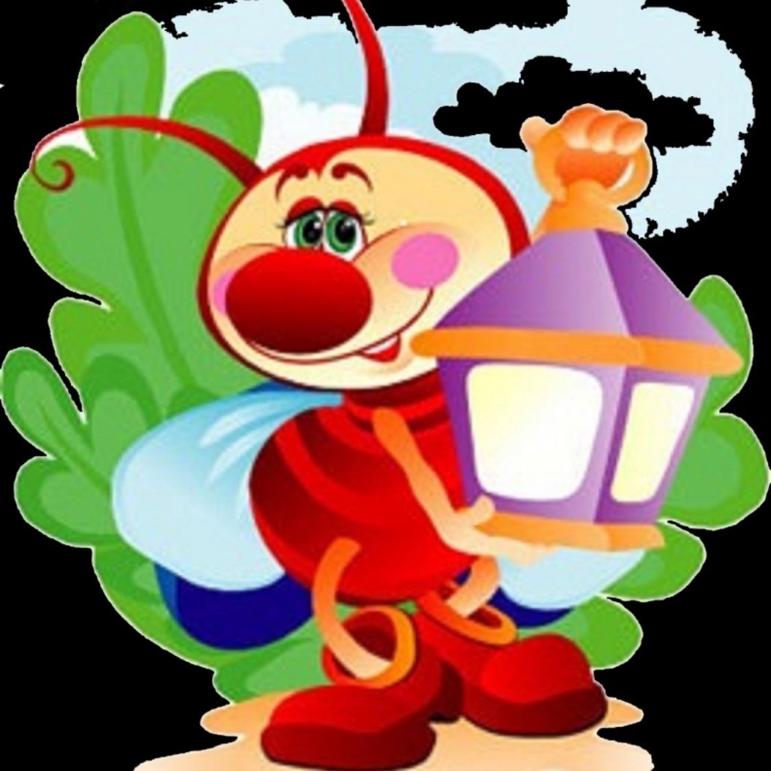 Светлячок на прозрачном фоне