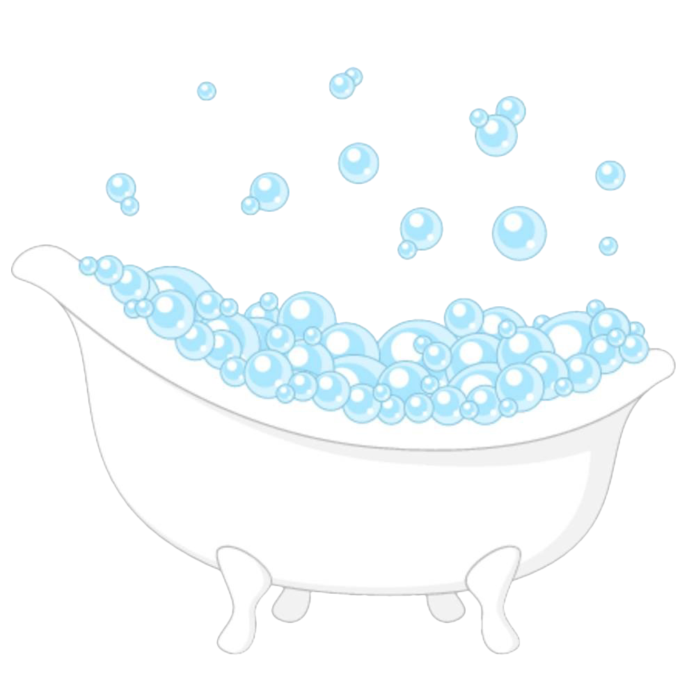 Ванна с пеной мультяшная