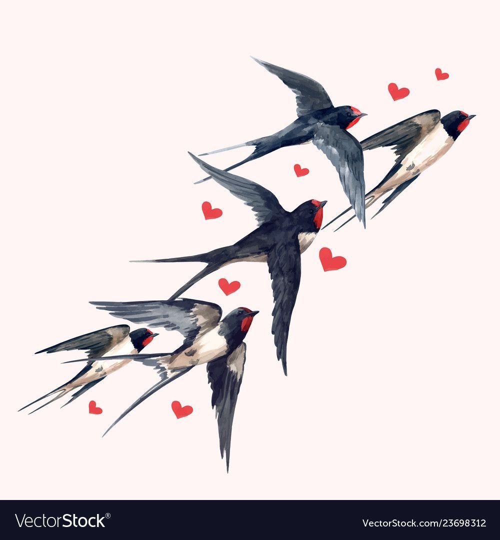 Птички в полете для оформления