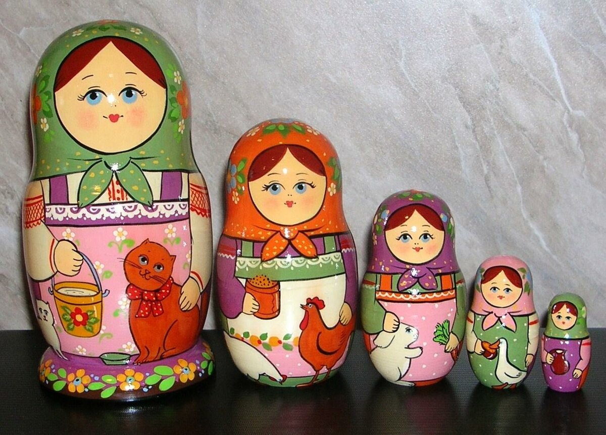 Матрешка "каравай" 5 кукольная