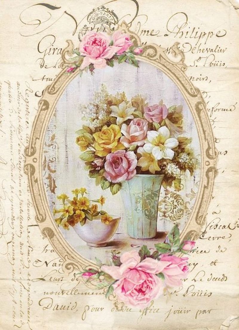 Монохром для декупажа велосипед