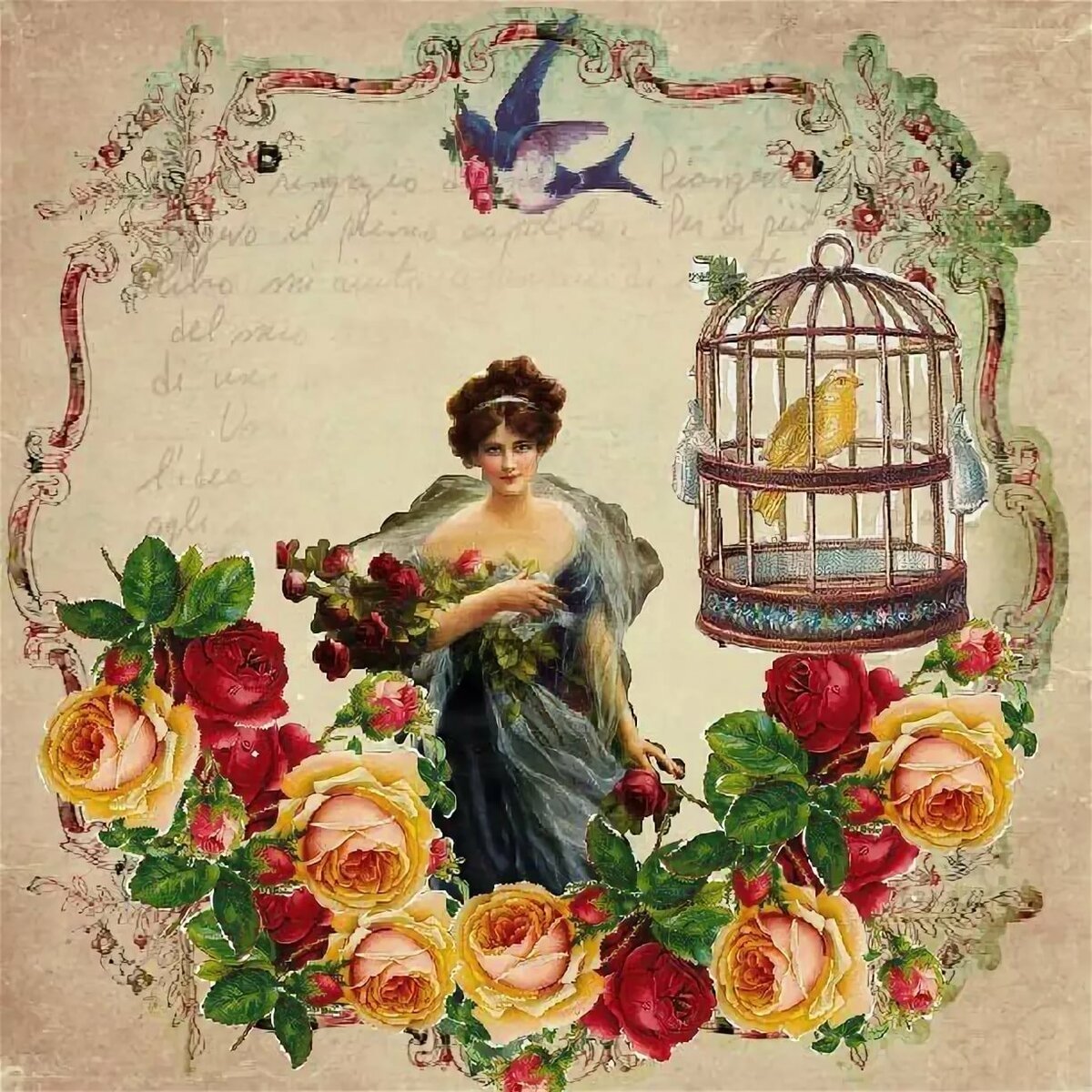 Принты для декупажа в стиле Прованс