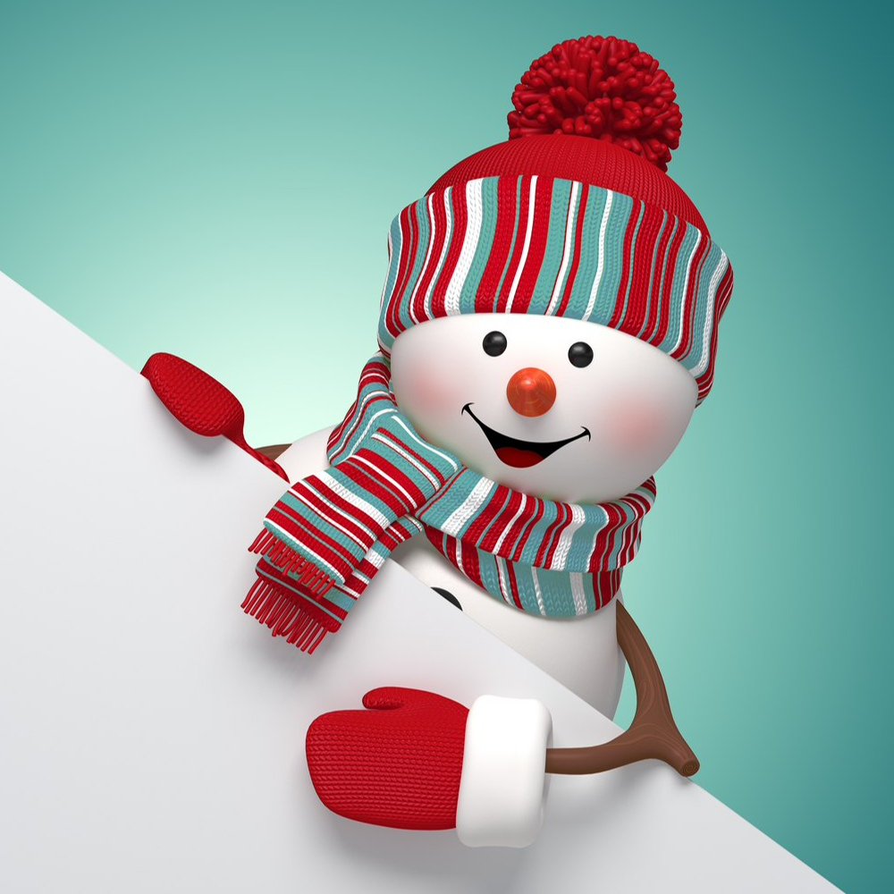 Скетч-"Снеговик и птицы"