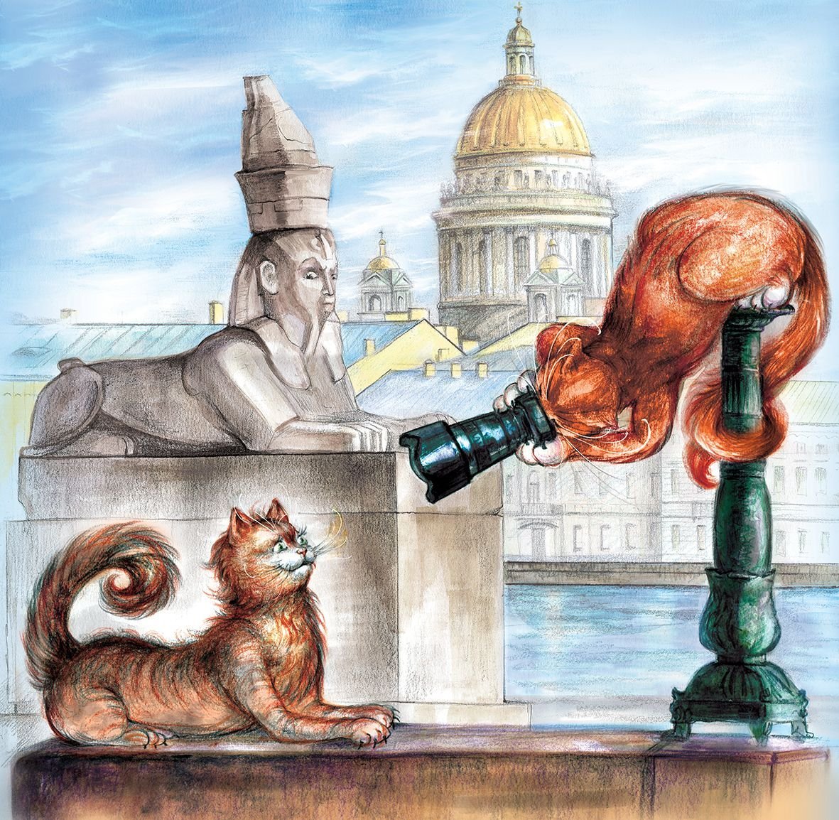 Санкт-Петербург рисунки с кошками