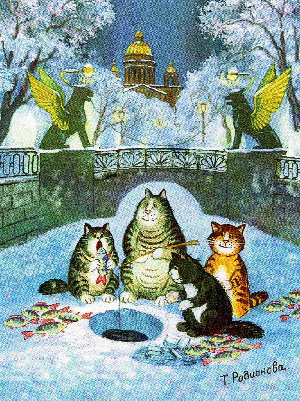 Коты Петербурга художник Владимир Румянцев