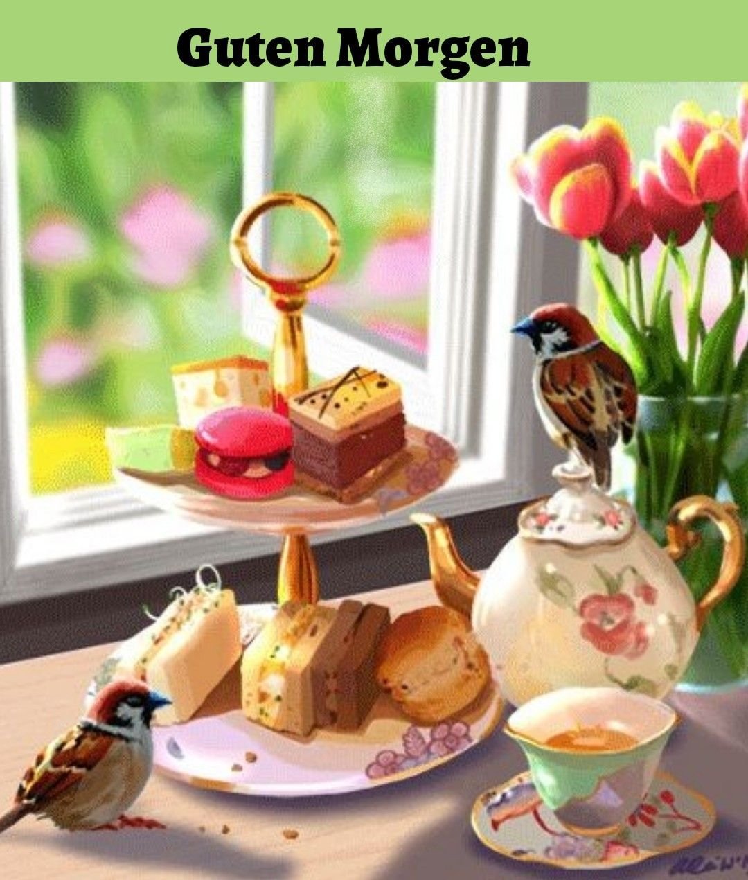 Пожелания с добрым утром с птичками