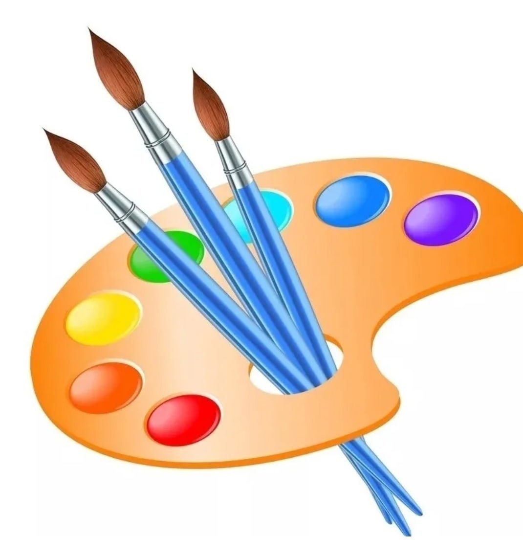 Палитра и кисти для рисования