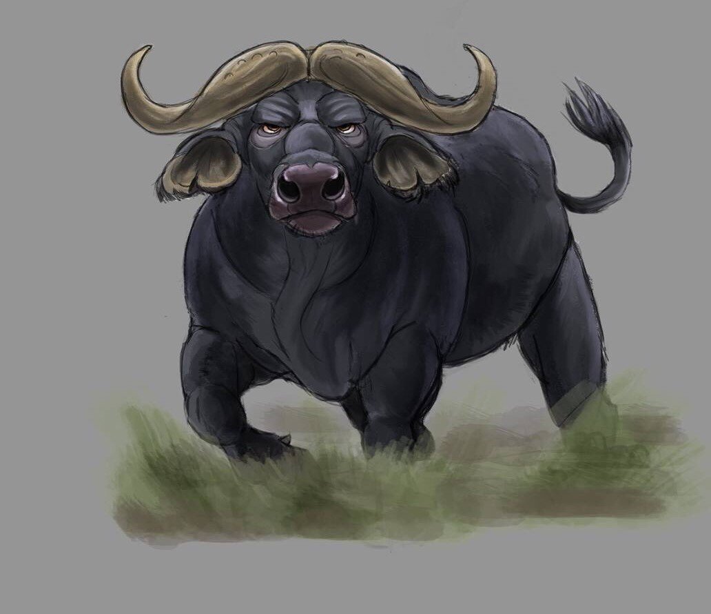 Буйвол в саванне