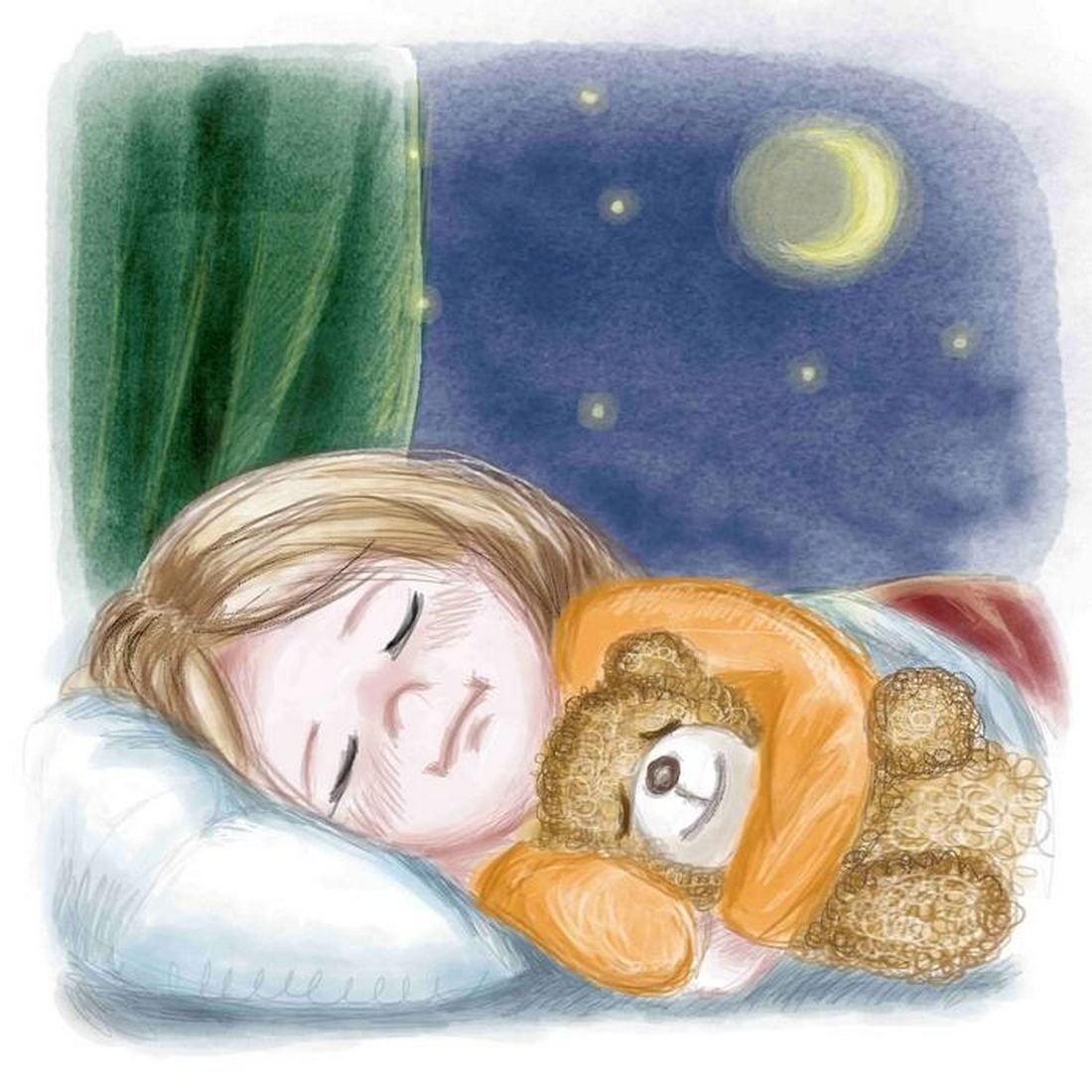 Нарисовать спокойной ночи. Детская иллюстрация. Спокойного сна. Детский сон рисунок.