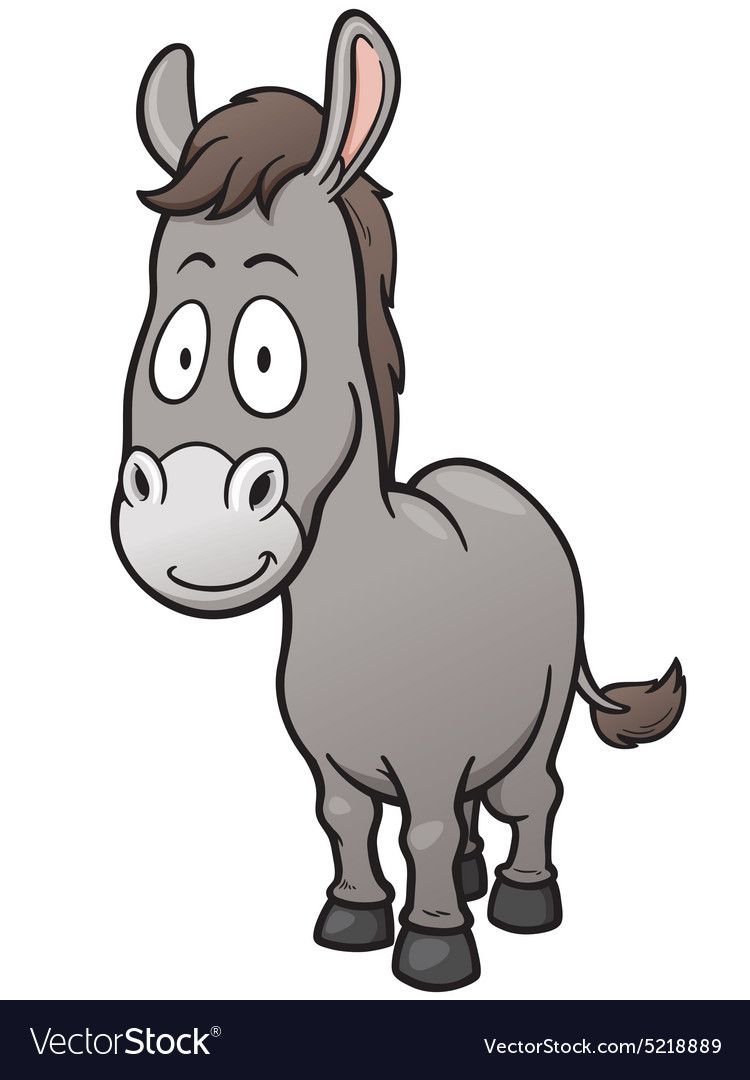 Осел рисунок на прозрачном фоне