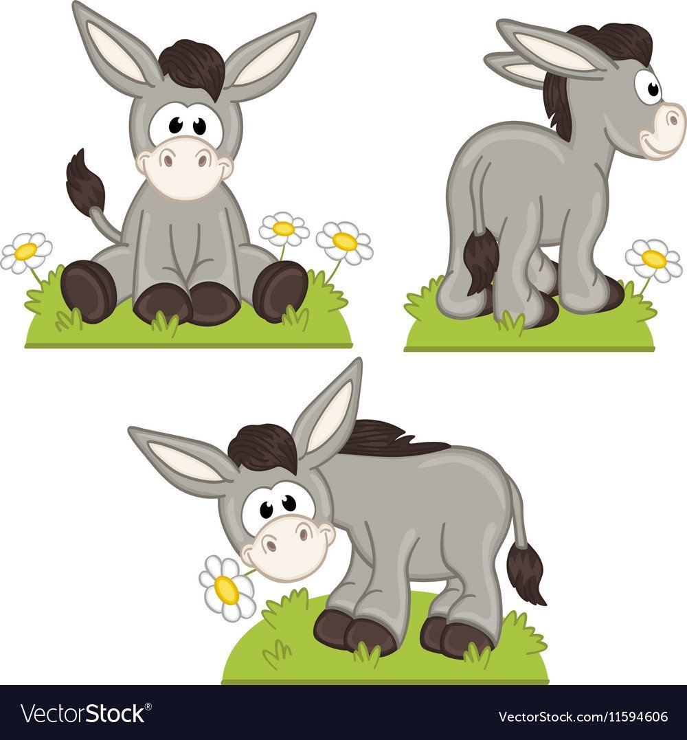 Предметная картинка ослик