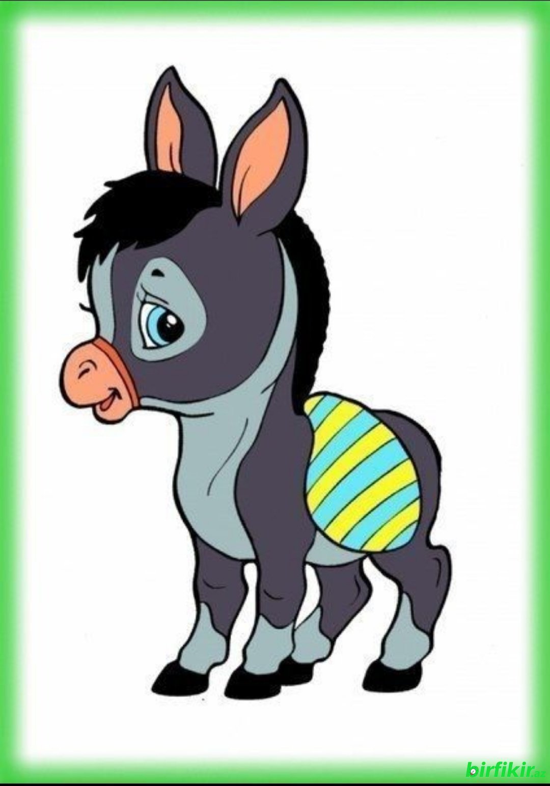 Изображение ослика для детей