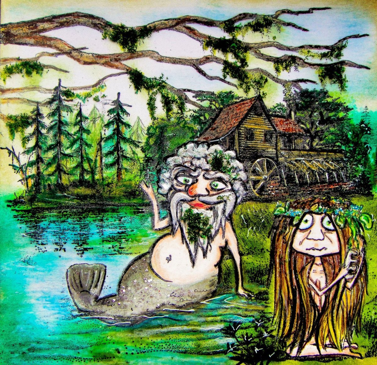 Леший Кикимора водяной Русалка