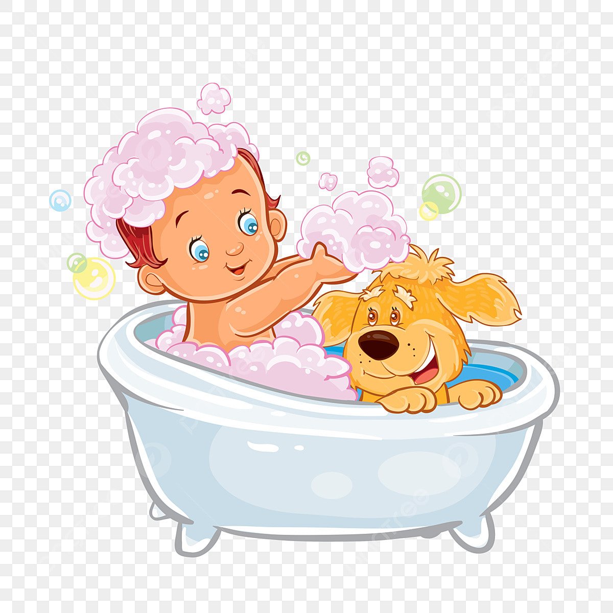 Пена в ванной мультяшная