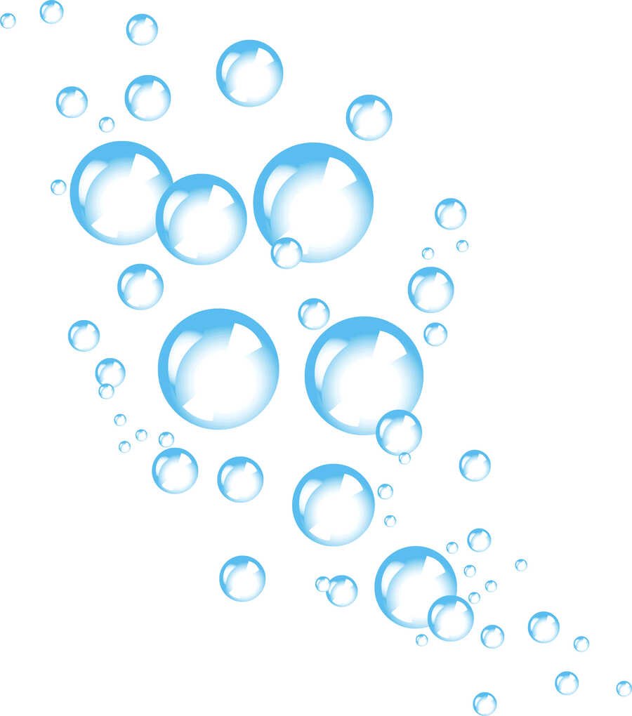 Пузырьки воды на белом фоне