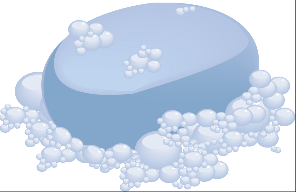 Мыльная пена на прозрачном фоне