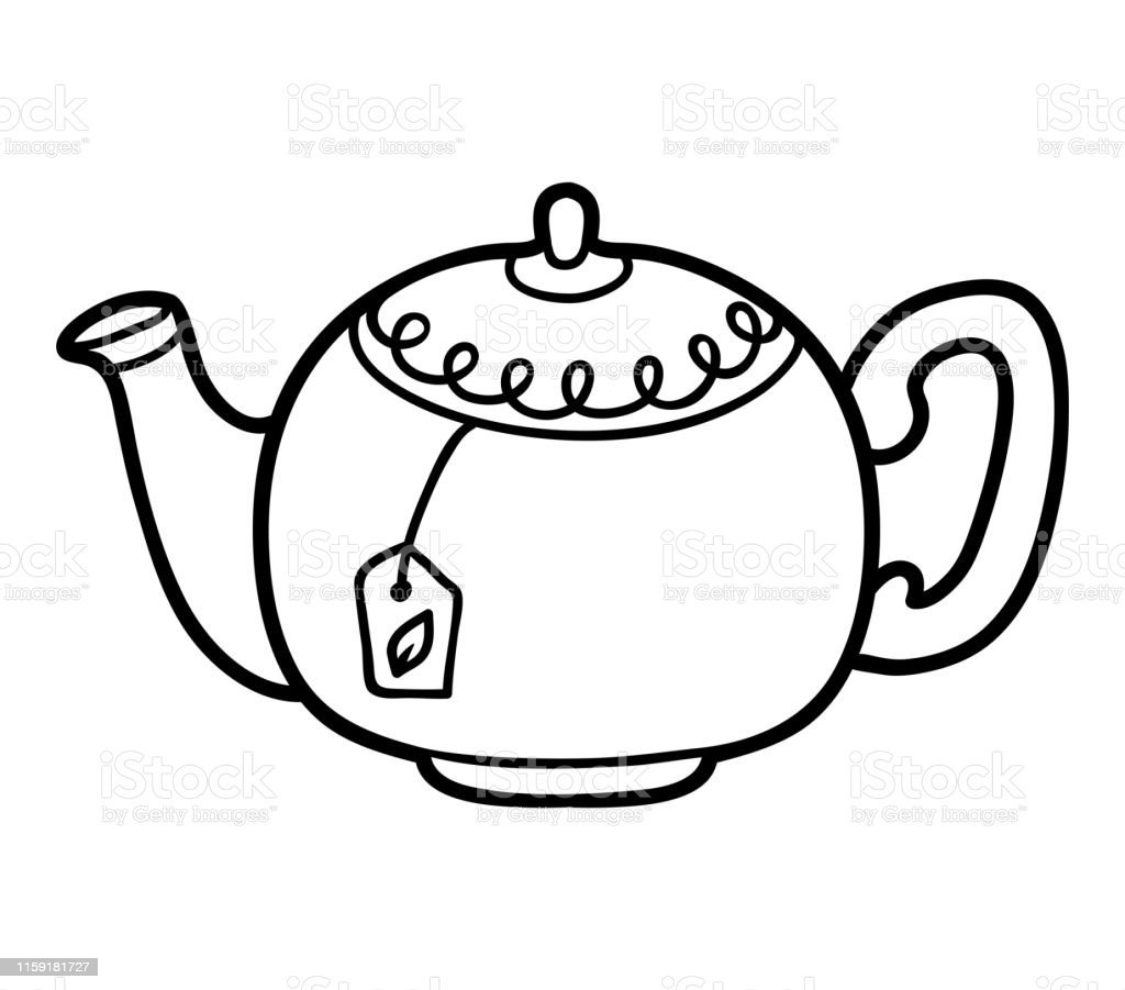 Раскраски кухонные чайник