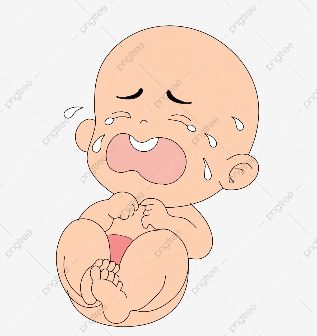 Плачущий ребенок мультяшный