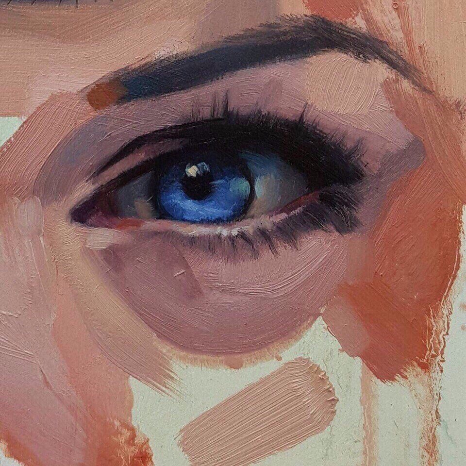 Глаз акрилом