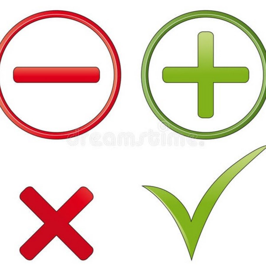 Плюсы и минусы рисунок