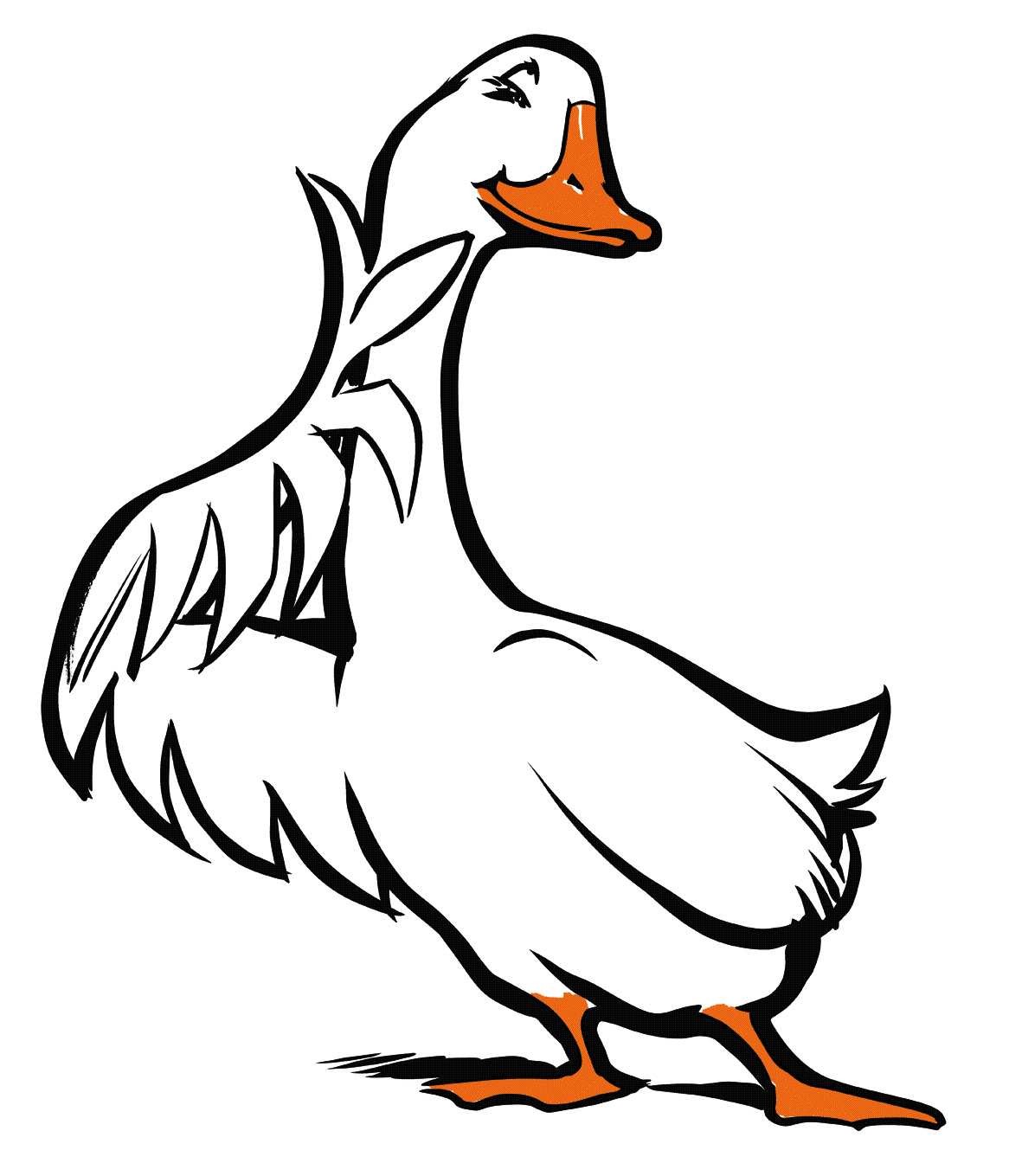 Гусь рисунок для детей