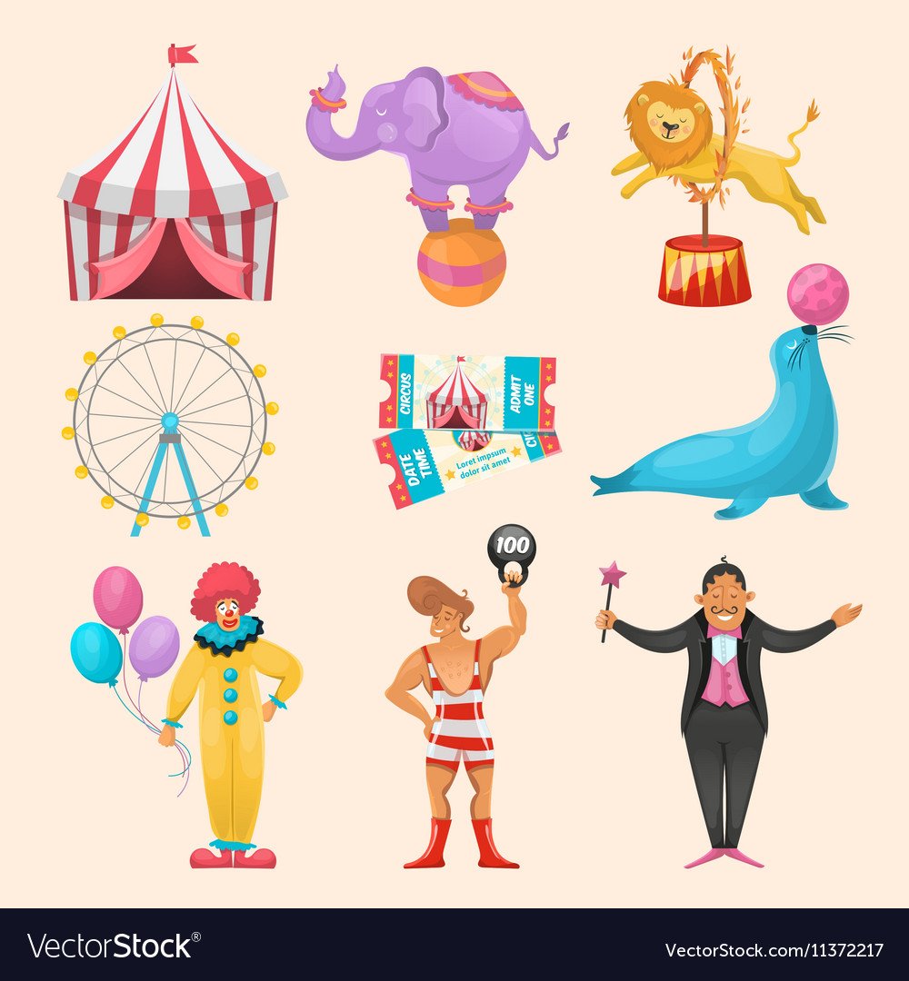 Цирковые артисты иллюстрации