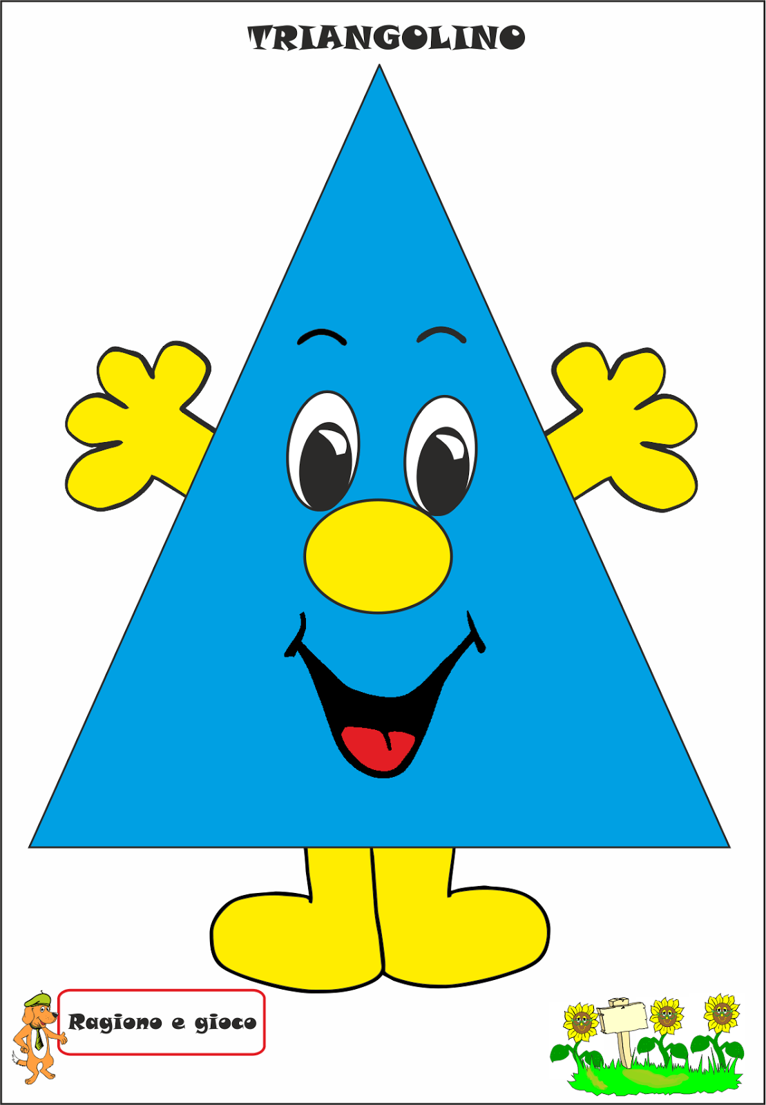 Веселые фигуры для детей геометрические