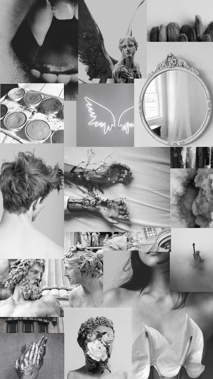 Черно белый коллаж